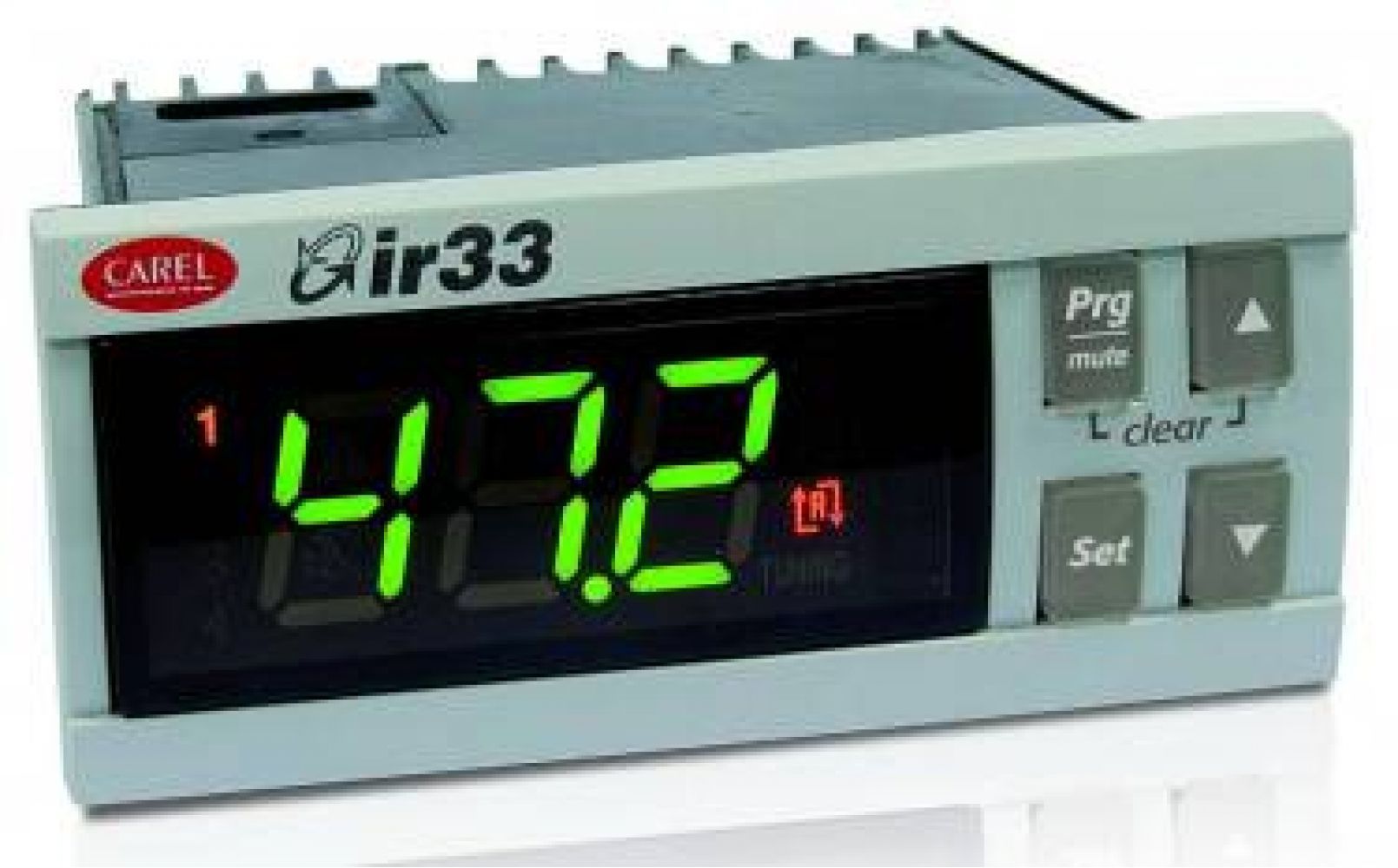 IR33Y7HR0S Контроллер IR33+smart, 2 реле, питание 115-230В АС, 2 NTC/PTC, 2 цифровых входа, звуковой сигнал, 2 реле: компрессор, разморозка (8 A), Spanish