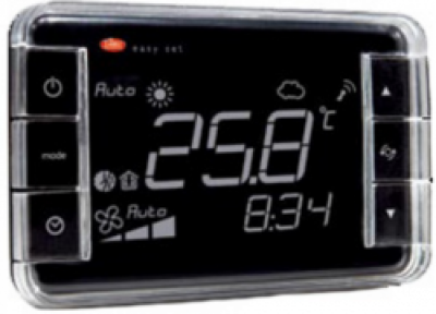 EW00TA2400 Термостат Easyset aria, контроль температуры, корпус черного цвета, &quot;инверсное&quot; отображение, подсветка