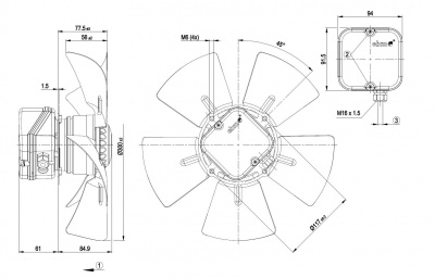 Вентилятор осевой ebmpapst A4E300AA0148 Вентилятор осевой ebmpapst A4E300AA0148