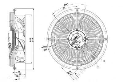 Вентилятор осевой ebmpapst W3G400CC2251