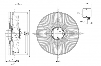 Вентилятор осевой ebmpapst S4E420AU0303 Вентилятор осевой ebmpapst S4E420AU0303