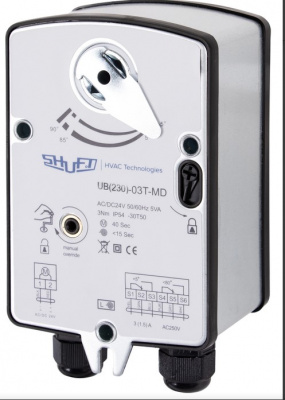 Shuft UB(230)-03T-MD Электропривод с возвратной пружиной для противопожарных клапанов Shuft UB(230)-03T-MD Электропривод с возвратной пружиной для противопожарных клапанов