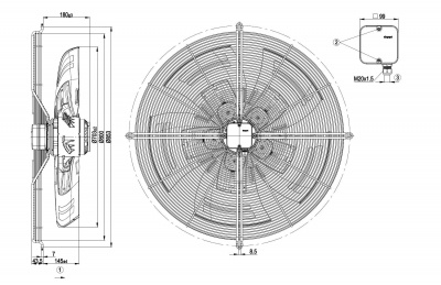 Вентилятор осевой ebmpapst S6E710BR0302