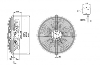 Вентилятор осевой ebmpapst S4D630BF0304 Вентилятор осевой ebmpapst S4D630BF0304