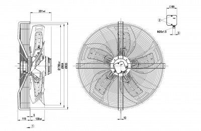 Вентилятор осевой ebmpapst S6D800BA0109 Вентилятор осевой ebmpapst S6D800BA0109