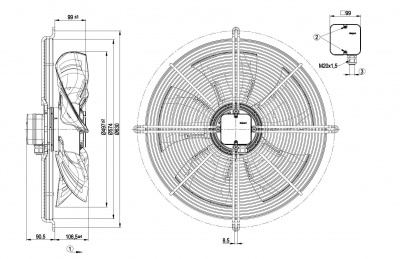 Вентилятор осевой ebmpapst S4E500BJ0102 Вентилятор осевой ebmpapst S4E500BJ0102